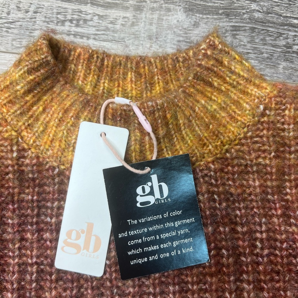 GB Girls  Big Girls Mock Neck Multicolor Ombre Sweater - Picture 9 of 10